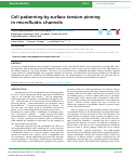 Cover page: Cell patterning by surface tension pinning in microfluidic channels