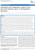 Cover page: Annotation and comparative analysis of the glycoside hydrolase genes in Brachypodium distachyon