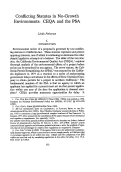 Cover page: Conflicting Statutes in No-Growth Environments: CEQA and the PSA