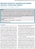 Cover page: Alternative policies for subsidizing groundwater extraction: A field study in México