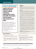 Cover page: Patient and Process Outcomes among Pediatric Patients Undergoing Appendectomy during the COVID-19 Pandemic: An International Retrospective Cohort Study