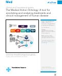 Cover page: The Medical Action Ontology: A tool for annotating and analyzing treatments and clinical management of human disease