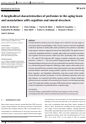 Cover page: A longitudinal characterization of perfusion in the aging brain and associations with cognition and neural structure