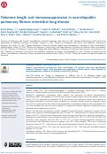 Cover page: Telomere length and immunosuppression in non-idiopathic pulmonary fibrosis interstitial lung disease