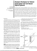 Cover page: Analysis Strategies for Tubular Solid Oxide Fuel Cell Based Hybrid Systems