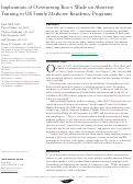 Cover page: Implications of Overturning Roe v Wade on Abortion Training in US Family Medicine Residency Programs.