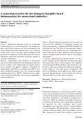 Cover page: A general process for the development of peptide-based immunoassays for monoclonal antibodies
