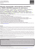 Cover page: Genomic, immunologic, and prognostic associations of TROP2 (TACSTD2) expression in solid tumors.