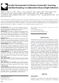 Cover page: Faculty development to enhance humanistic teaching and role modeling: a collaborative study at eight institutions.