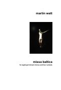 Cover page: Missa Baltica for mixed chorus