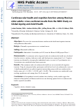 Cover page: Cardiovascular health and cognitive function among Mexican older adults: cross-sectional results from the WHO Study on Global Ageing and Adult Health.