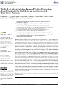 Cover page: The Federal Menu Labeling Law and Twitter Discussions about Calories in the United States: An Interrupted Time-Series Analysis