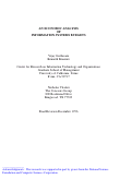 Cover page: An Economic Analysis of Information Systems Budgets