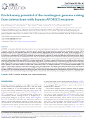 Cover page: Evolutionary potential of&nbsp;the monkeypox genome arising from interactions with human APOBEC3 enzymes.