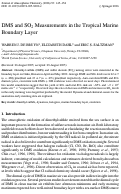 Cover page: DMS and SO2 Measurements in the Tropical Marine Boundary Layer