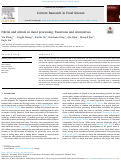 Cover page: Nitrite and nitrate in meat processing: Functions and alternatives