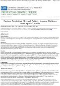 Cover page: Factors Predicting Physical Activity Among Children With Special Needs