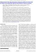 Cover page: Measurement of the high-temperature Seebeck coefficient of thin films by means of an epitaxially regrown thermometric reference material