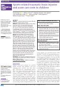 Cover page: Sports-related traumatic brain injuries and acute care costs in children