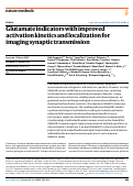 Cover page: Glutamate indicators with improved activation kinetics and localization for imaging synaptic transmission.