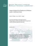 Cover page: Impact of Natural Gas Appliances on Pollutant Levels in California Homes