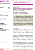 Cover page: A minimal computational model for three-dimensional cell migration.