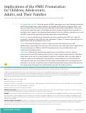 Cover page: Implications of the FMR1 Premutation for Children, Adolescents, Adults, and Their Families