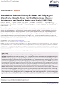 Cover page: Association Between Dietary Patterns and Subgingival Microbiota: Results From the Oral Infections, Glucose Intolerance, and Insulin Resistance Study (ORIGINS).