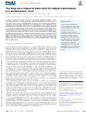 Cover page: The long-term impact of debt relief for indigent defendants in a misdemeanor court