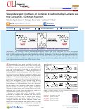 Cover page: Stereodivergent Synthesis of Complex N-Sulfonimidoyl Lactams via the Castagnoli-Cushman Reaction.