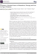 Cover page: Exosomes; a Potential Source of Biomarkers, Therapy, and Cure for Type-1 Diabetes.