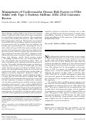 Cover page: Management of Cardiovascular Disease Risk Factors in Older Adults with Type 2 Diabetes Mellitus: 2002–2012 Literature Review