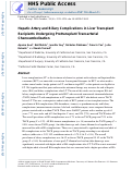 Cover page: Hepatic artery and biliary complications in liver transplant recipients undergoing pretransplant transarterial chemoembolization