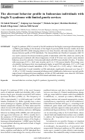 Cover page: The aberrant behavior profile in Indonesian individuals with fragile X syndrome with limited genetic services