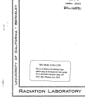 Cover page: CARRIER-FREE RADIOISOTOPES FROM CYCLOTRON TARGETS XX. PREPARATION AND ISOLATION OF Ru97,l03 FROM MOLYBDENUM