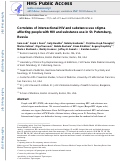 Cover page: Correlates of Intersectional HIV and Substance Use Stigma Affecting People with HIV and Substance Use in St. Petersburg, Russia.