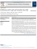 Cover page: Management of common scabies and postscabetic itch in adults: Lessons learned from a single-center retrospective cohort study