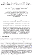 Cover page: Sleep Pose Recognition in an ICU Using Multimodal Data and Environmental Feedback