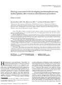 Cover page: Etiology associated with developing posthemispherectomy hydrocephalus after resection-disconnection procedures.