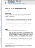 Cover page: Sample Size for Joint Testing of Indirect Effects