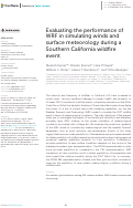 Cover page: Evaluating the performance of WRF in simulating winds and surface meteorology during a Southern California wildfire event