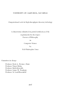 Cover page: Computational tools for high-throughput discovery in biology