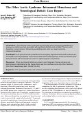 Cover page: The Other Aortic Syndrome–Intramural Hematoma and Neurological Deficit: Case Report