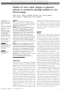 Cover page: Evidence of outer retinal changes in glaucoma patients as revealed by ultrahigh-resolution in vivo retinal imaging