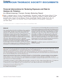 Cover page: Personal Interventions for Reducing Exposure and Risk for Outdoor Air Pollution: An Official American Thoracic Society Workshop Report