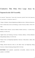 Cover page: Conductive Thin Films over Large Areas by Supramolecular Self-Assembly