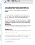 Cover page: Assessing the Agreement Between Radiologic and Clinical Measurements of Lumbar and Cervical Epidural Depths in Patients Undergoing Prone Interlaminar Epidural Steroid Injection