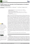 Cover page: Carbon Sources for Anaerobic Soil Disinfestation in Southern California Strawberry