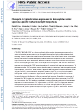 Cover page: Mosquito cryptochromes expressed in Drosophila confer species-specific behavioral light responses.