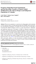 Cover page: Frequency-Dependent Social Transmission and the Interethnic Transfer of Female Genital Modification in the African Diaspora and Indigenous Populations of Colombia